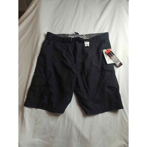 Iron Co. Cargo Shorts Mens Size 40 Black Grid Print Utility Workwear Outdoor NWT